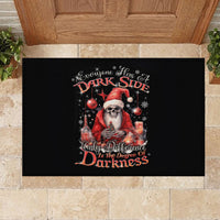 Skull Santa Claus Rubber Doormat Every One Has A Dark Side Difference Is The Degree Of Darkness - Wonder Print Shop