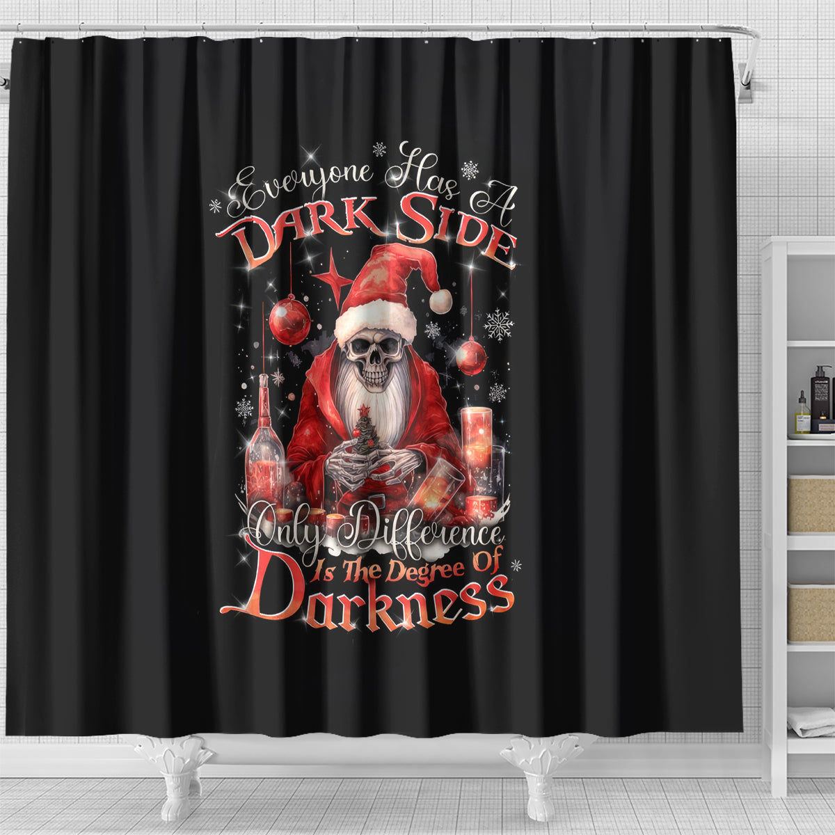 skull-santa-claus-shower-curtain-every-one-has-a-dark-side-difference-is-the-degree-of-darkness
