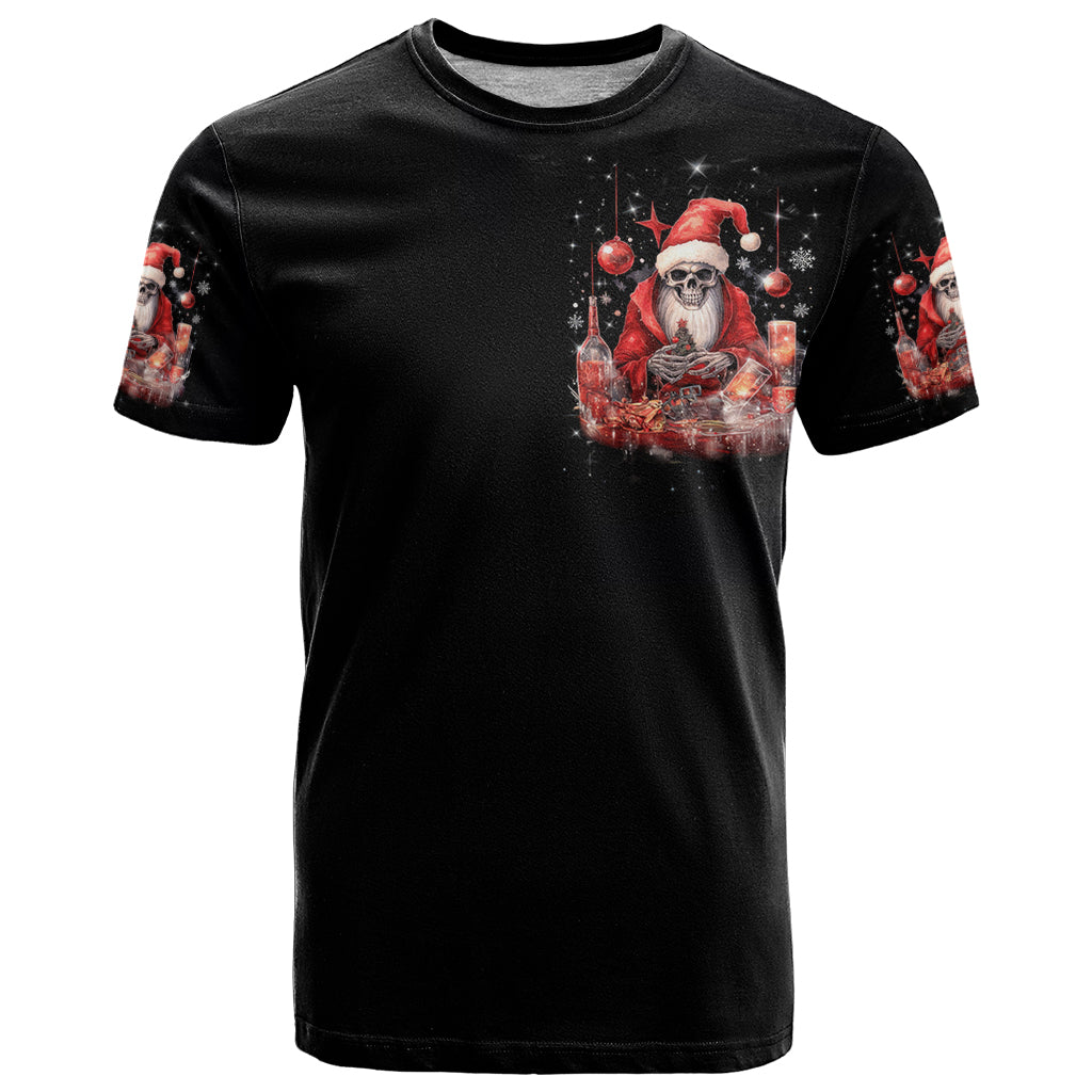 Skull Santa Claus T Shirt Every One Has A Dark Side Difference Is The Degree Of Darkness - Wonder Print Shop