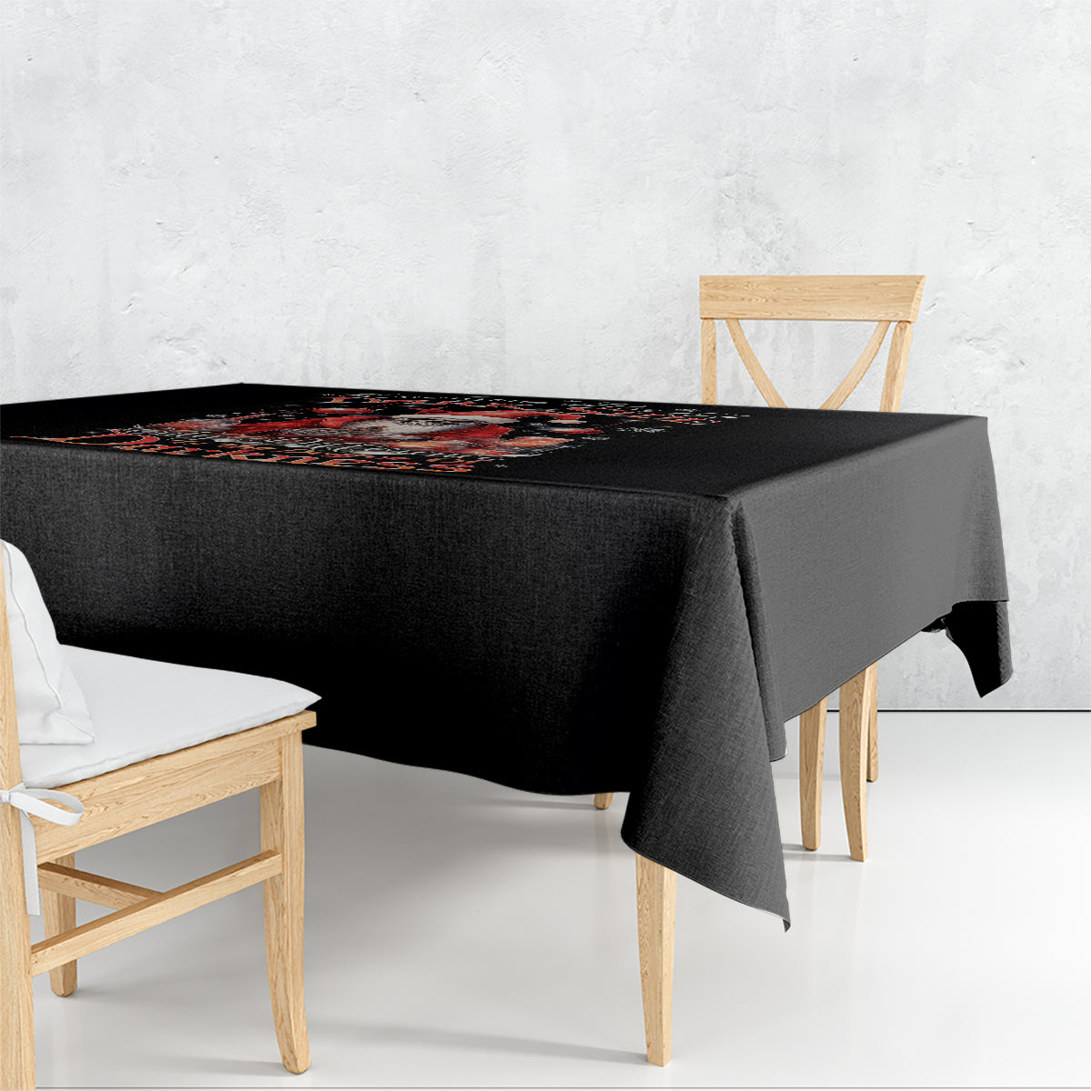 Skull Santa Claus Tablecloth Every One Has A Dark Side Difference Is The Degree Of Darkness - Wonder Print Shop
