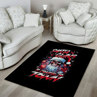 Skull Santa Claus Area Rug Santa Claus Is Coming To Town - Wonder Print Shop