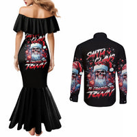 skull-santa-claus-couples-matching-mermaid-dress-and-long-sleeve-button-shirt-santa-claus-is-coming-to-town