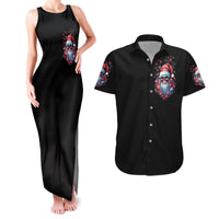 Skull Santa Claus Couples Matching Tank Maxi Dress and Hawaiian Shirt Santa Claus Is Coming To Town - Wonder Print Shop