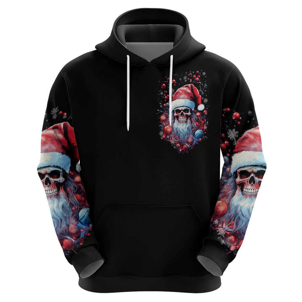 Skull Santa Claus Hoodie Santa Claus Is Coming To Town - Wonder Print Shop