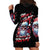Skull Santa Claus Hoodie Dress Santa Claus Is Coming To Town - Wonder Print Shop
