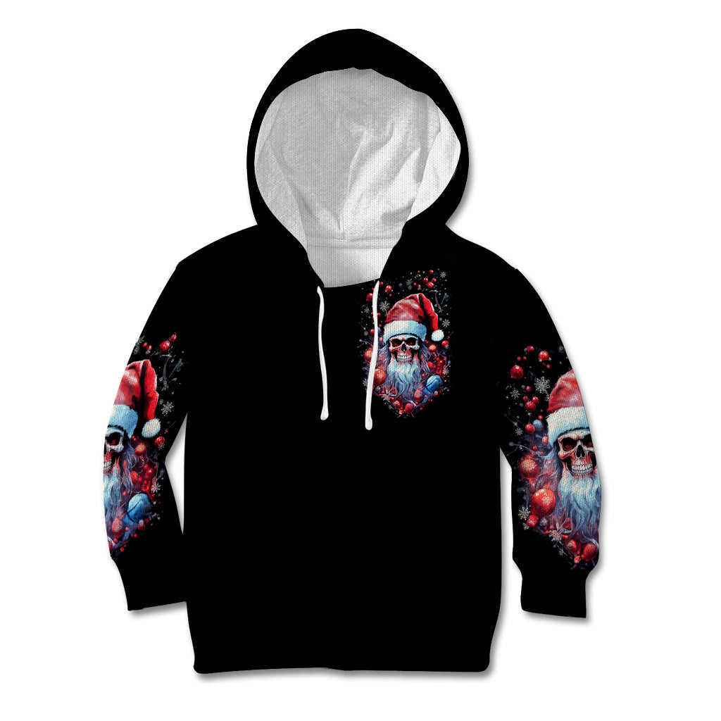 Skull Santa Claus Kid Hoodie Santa Claus Is Coming To Town - Wonder Print Shop