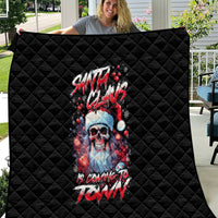 Skull Santa Claus Quilt Santa Claus Is Coming To Town - Wonder Print Shop