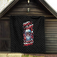 Skull Santa Claus Quilt Santa Claus Is Coming To Town - Wonder Print Shop