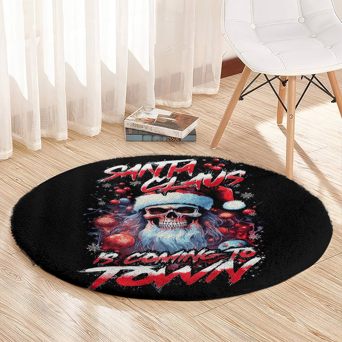 skull-santa-claus-round-carpet-santa-claus-is-coming-to-town