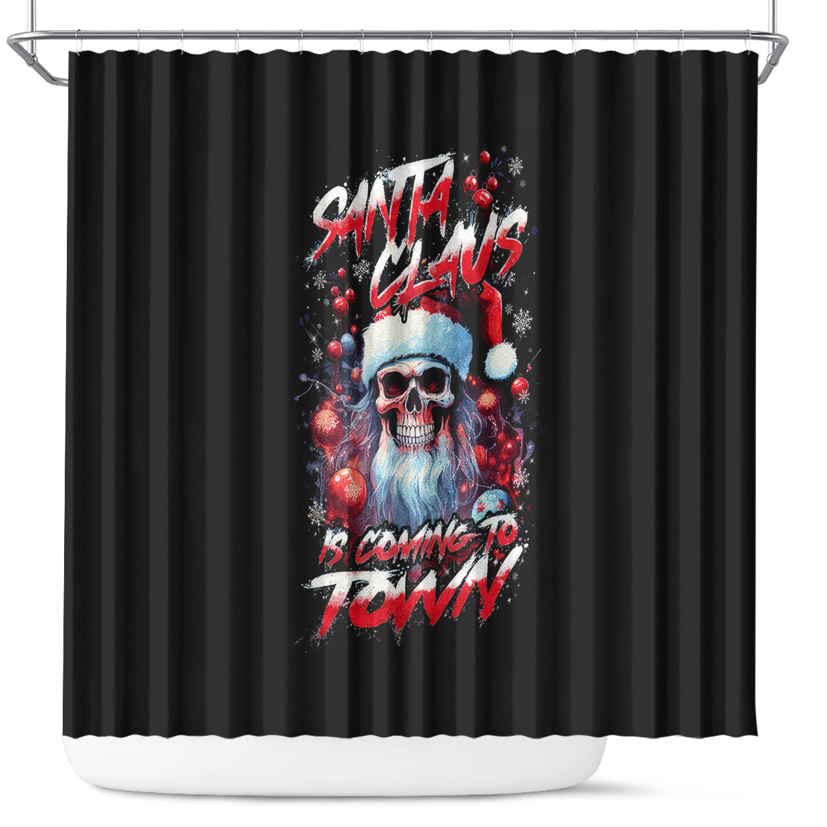 skull-santa-claus-shower-curtain-santa-claus-is-coming-to-town