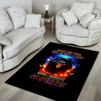 Flame Skull Area Rug When I Was Born The Devil Said Competition - Wonder Print Shop