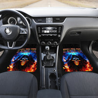 Flame Skull Car Mats When I Was Born The Devil Said Competition - Wonder Print Shop