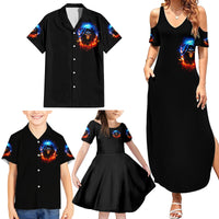 Flame Skull Family Matching Summer Maxi Dress and Hawaiian Shirt When I Was Born The Devil Said Competition - Wonder Print Shop