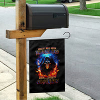 Flame Skull Garden Flag When I Was Born The Devil Said Competition - Wonder Print Shop