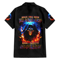 Flame Skull Hawaiian Shirt When I Was Born The Devil Said Competition - Wonder Print Shop