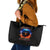 Flame Skull Leather Tote Bag When I Was Born The Devil Said Competition - Wonder Print Shop