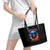 Flame Skull Leather Tote Bag When I Was Born The Devil Said Competition - Wonder Print Shop