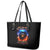 Flame Skull Leather Tote Bag When I Was Born The Devil Said Competition - Wonder Print Shop