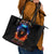 Flame Skull Leather Tote Bag When I Was Born The Devil Said Competition - Wonder Print Shop