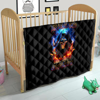 Flame Skull Quilt When I Was Born The Devil Said Competition - Wonder Print Shop