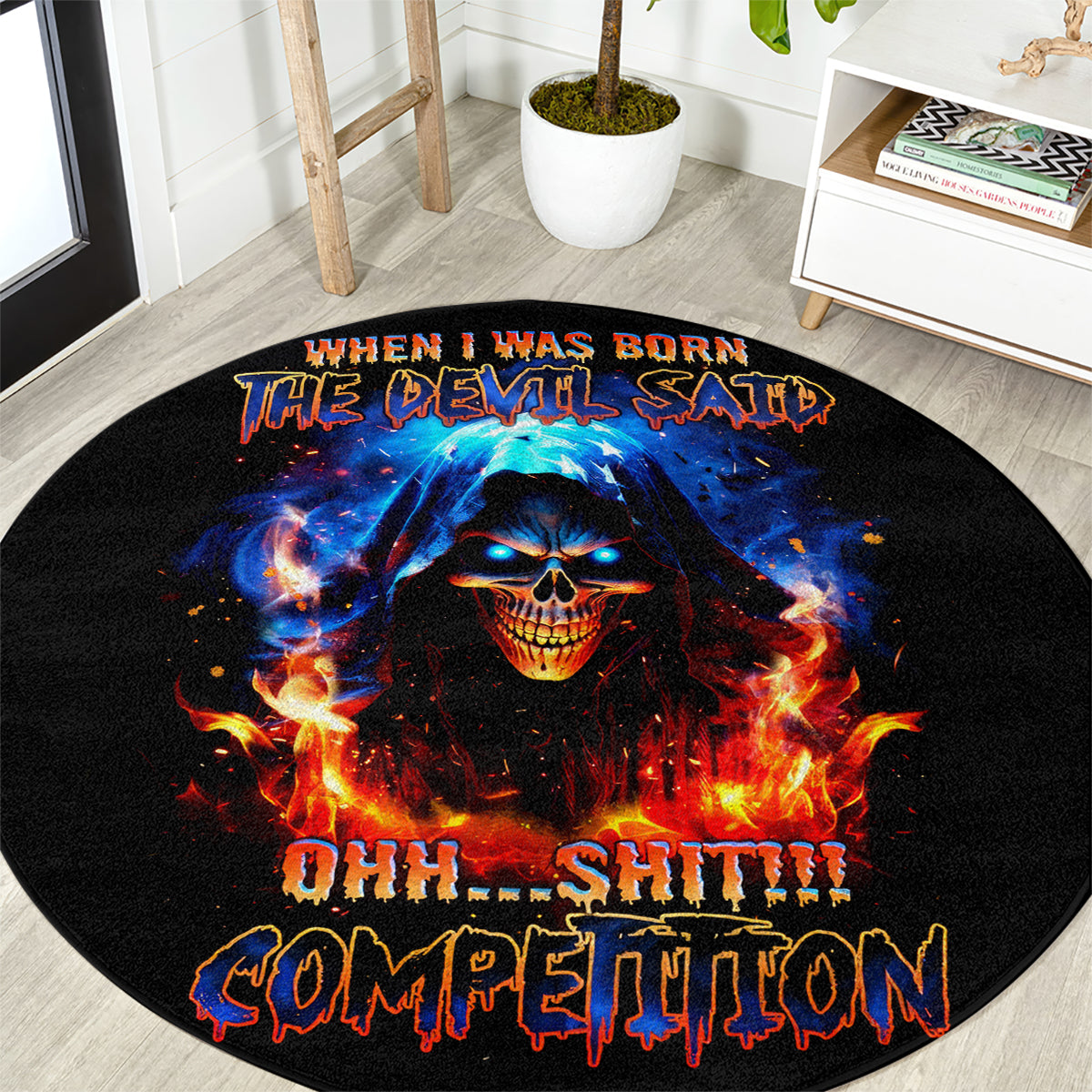 flame-skull-round-carpet-when-i-was-born-the-devil-said-competition
