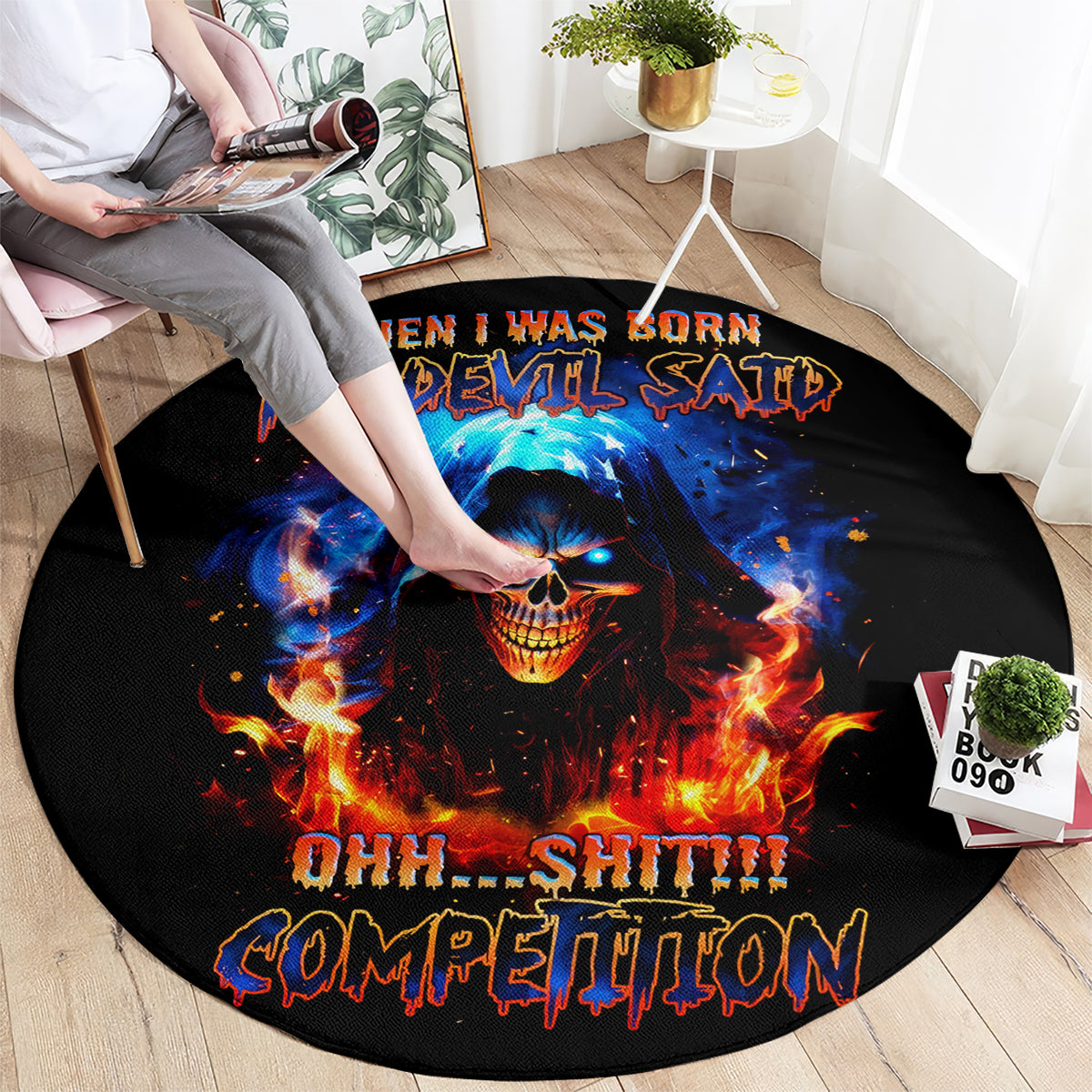 flame-skull-round-carpet-when-i-was-born-the-devil-said-competition