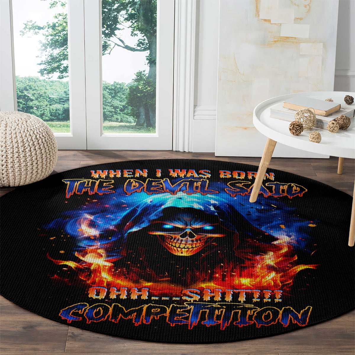 flame-skull-round-carpet-when-i-was-born-the-devil-said-competition