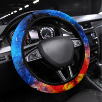 Flame Skull Steering Wheel Cover When I Was Born The Devil Said Competition - Wonder Print Shop