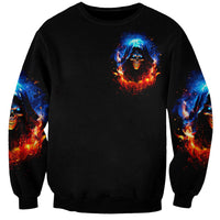 Flame Skull Sweatshirt When I Was Born The Devil Said Competition - Wonder Print Shop