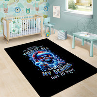 Skull Santa Claus Area Rug One Day Say Fuck Itt All And Let My Demons Out - Wonder Print Shop