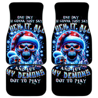 Skull Santa Claus Car Mats One Day Say Fuck Itt All And Let My Demons Out - Wonder Print Shop