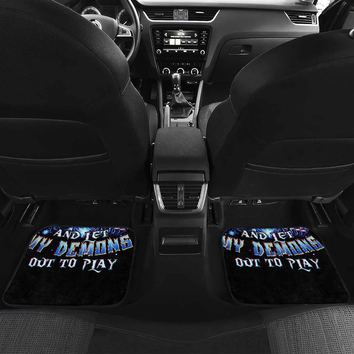 Skull Santa Claus Car Mats One Day Say Fuck Itt All And Let My Demons Out - Wonder Print Shop