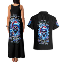 Skull Santa Claus Couples Matching Tank Maxi Dress and Hawaiian Shirt One Day Say Fuck Itt All And Let My Demons Out - Wonder Print Shop