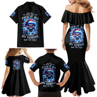 Skull Santa Claus Family Matching Mermaid Dress and Hawaiian Shirt One Day Say Fuck Itt All And Let My Demons Out - Wonder Print Shop