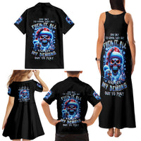 Skull Santa Claus Family Matching Tank Maxi Dress and Hawaiian Shirt One Day Say Fuck Itt All And Let My Demons Out - Wonder Print Shop