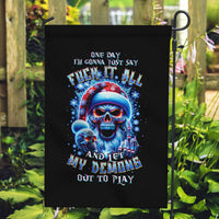 Skull Santa Claus Garden Flag One Day Say Fuck Itt All And Let My Demons Out - Wonder Print Shop