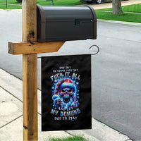 Skull Santa Claus Garden Flag One Day Say Fuck Itt All And Let My Demons Out - Wonder Print Shop