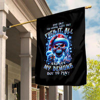 Skull Santa Claus Garden Flag One Day Say Fuck Itt All And Let My Demons Out - Wonder Print Shop