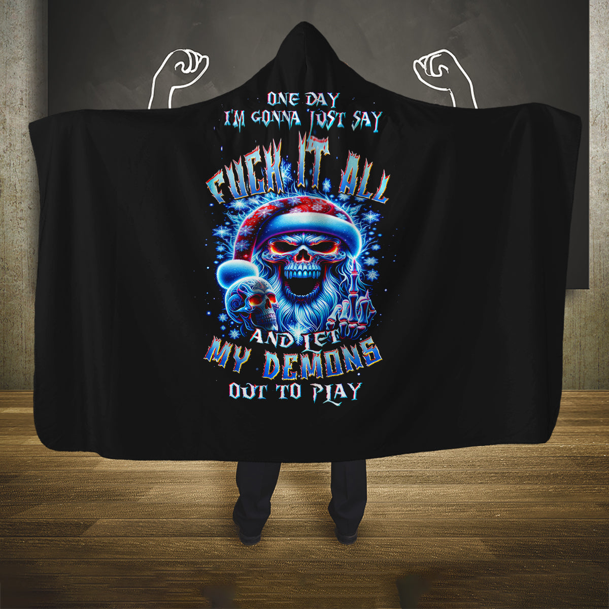 skull-santa-claus-hooded-blanket-one-day-say-fuck-itt-all-and-let-my-demons-out