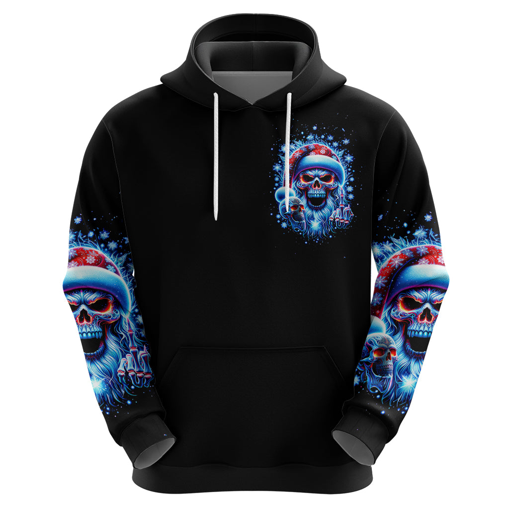 Skull Santa Claus Hoodie One Day Say Fuck Itt All And Let My Demons Out - Wonder Print Shop
