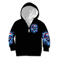 Skull Santa Claus Kid Hoodie One Day Say Fuck Itt All And Let My Demons Out - Wonder Print Shop