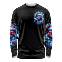 Skull Santa Claus Long Sleeve Shirt One Day Say Fuck Itt All And Let My Demons Out - Wonder Print Shop