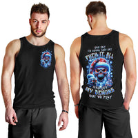 Skull Santa Claus Men Tank Top One Day Say Fuck Itt All And Let My Demons Out - Wonder Print Shop