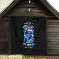 Skull Santa Claus Quilt One Day Say Fuck Itt All And Let My Demons Out - Wonder Print Shop