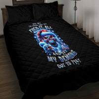 Skull Santa Claus Quilt Bed Set One Day Say Fuck Itt All And Let My Demons Out - Wonder Print Shop