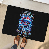 Skull Santa Claus Rubber Doormat One Day Say Fuck Itt All And Let My Demons Out - Wonder Print Shop