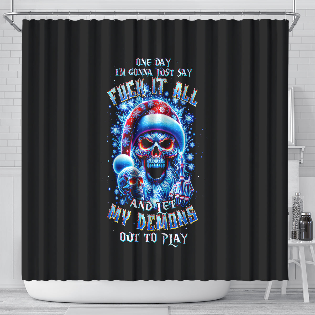 skull-santa-claus-shower-curtain-one-day-say-fuck-itt-all-and-let-my-demons-out