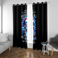 Skull Santa Claus Window Curtain One Day Say Fuck Itt All And Let My Demons Out - Wonder Print Shop