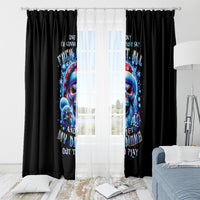 Skull Santa Claus Window Curtain One Day Say Fuck Itt All And Let My Demons Out - Wonder Print Shop