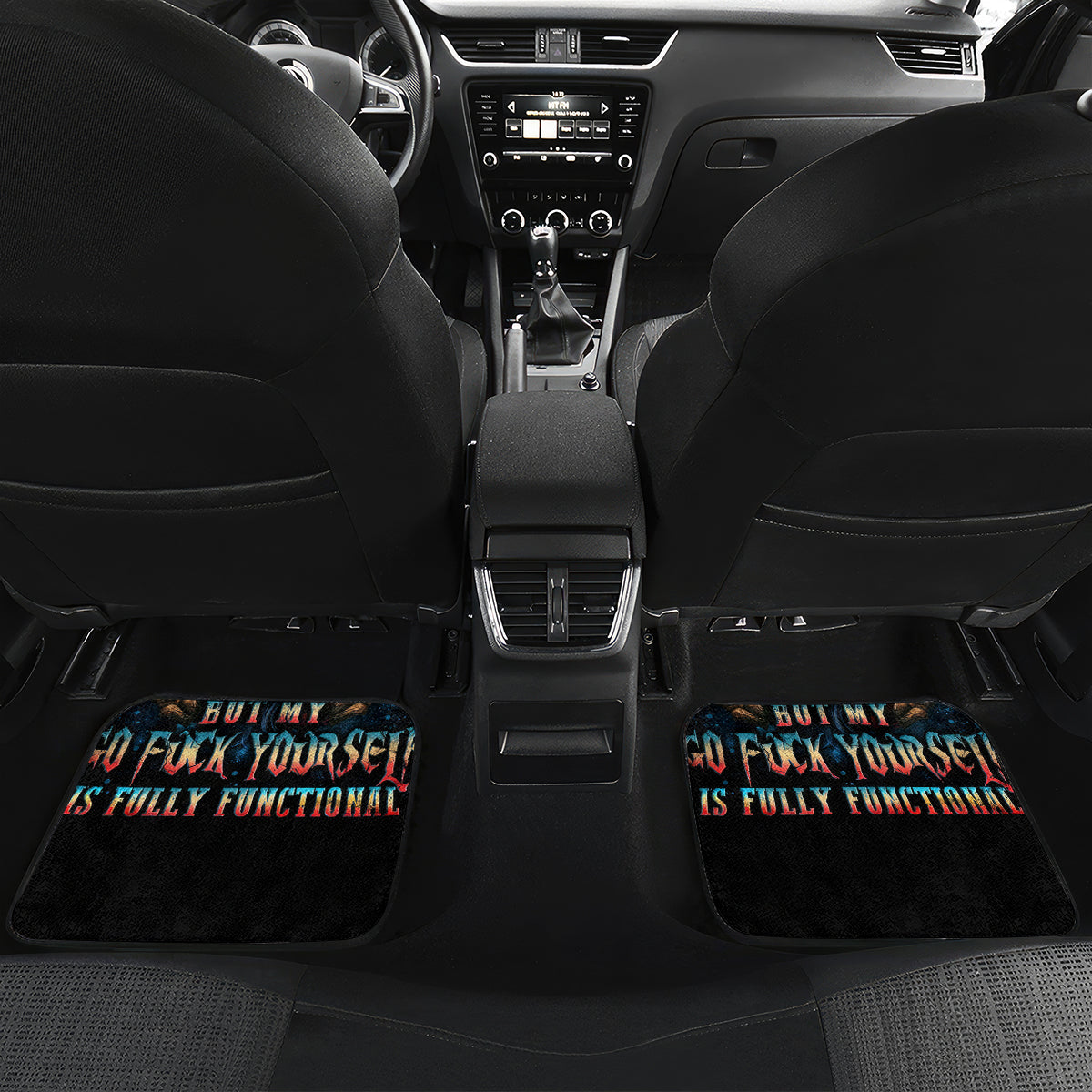 Skull Santa Claus Car Mats My Give A Fuck Is Broken My Go Fuck Yourself - Wonder Print Shop